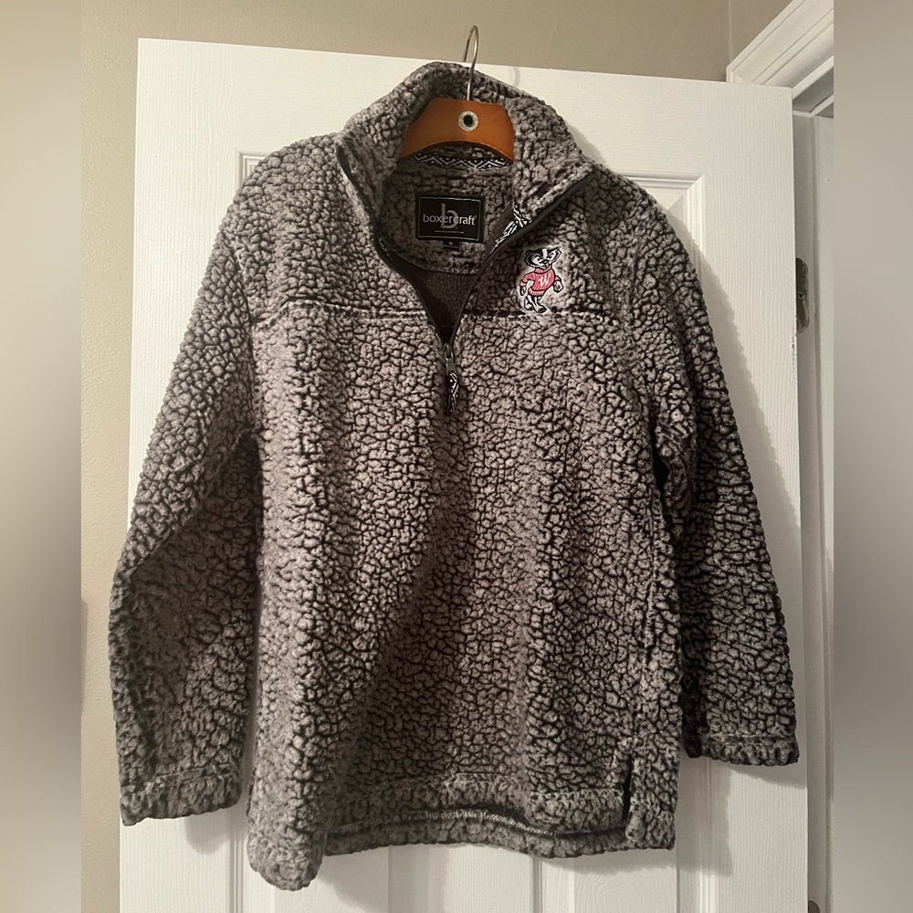 Women’s Wisconsin Badger Sherpa 3/4 zip